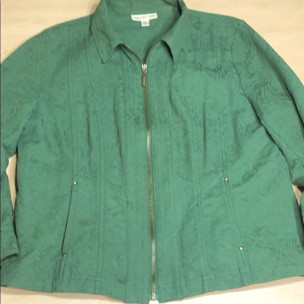 100% Cotton Coldwater Creek Green Jacket